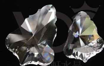 50mm 100vnt Aišku kristalų prancūzijos lapų kritimo kristalų liustra kryptis karoliukai, kristalų, stiklo lašai apšvietimo reikmenys