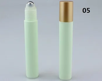 50pcs 15ML Mini plastiko roll Butelis/plieno rutuliuko kamuolys Mėginio Buteliuką,Mažas eterinio Aliejaus butelio Lūpų naftos subpackage žalia/balta