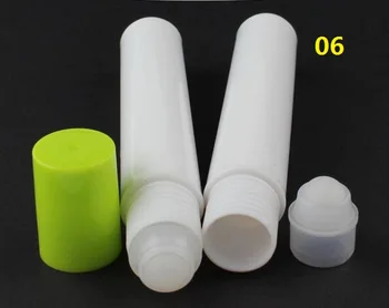 50pcs 15ML Mini plastiko roll Butelis/plieno rutuliuko kamuolys Mėginio Buteliuką,Mažas eterinio Aliejaus butelio Lūpų naftos subpackage žalia/balta
