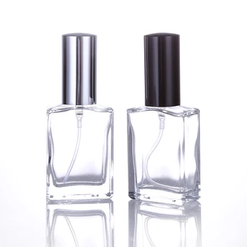 50pcs 30ML madingi nešiojamieji didelės baltos spalvos skaidraus stiklo kvepalų buteliuke su aliuminio purkštukai tuščias kosmetikos atveju kelionės