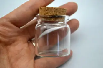 50pcs 37*40mm aišku, Mini Žavesio Stiklo Butelio Saugojimo stiklainiai su Kamščiamedžio kamščiu mėgintuvėlio 