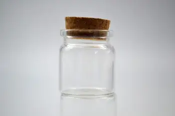 50pcs 37*40mm aišku, Mini Žavesio Stiklo Butelio Saugojimo stiklainiai su Kamščiamedžio kamščiu mėgintuvėlio 