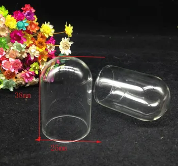 50pcs 38*25mm aišku, vamzdelio formos stiklo pasaulyje stiklo buteliukai pakabukas karoliai, stiklo noras butelis išvadas pasidaryk pats papuošalai terariumai dovanos