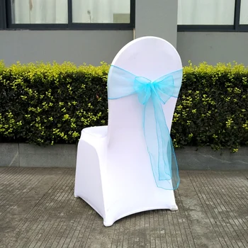 50pcs! Aukštos kokybės 18 spalvų Vestuvių kėdė padengti Varčias lankas drugelis vestuvės dekoro organza varčias