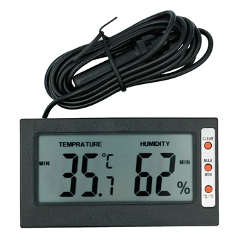50pcs DHL, Fedex lauko/ vidaus skaitmeninė LCD drėgmėmačiu temperatūra TEMPERATŪROS testeris drėgmės matuoklis termometro jutiklis