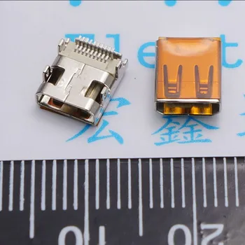 50pcs/lot MICRO HDMI pins mini hd interface Video socket Direct plug-in