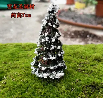 50pcs Miniatiūriniai Plastiko Snaigės Kalėdų Kalėdos Medžių, Namų Dekoro Bonsai Amatų Sodo Ornamentas, Papuošimas Augalų Dizaino-9