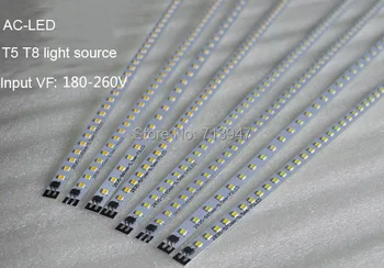 50X Naują atvykimo AC LED T5, T8 2835SMD 8-20W LED šviesos šaltinis Integruotas IC šviesos variklio tiesioginio connecte AC180-260V nemokamas pristatymas