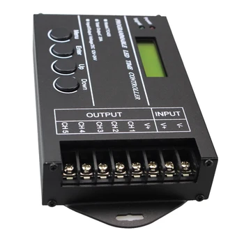 5CH * 4A 12V-24V programuojamas nuotolinio valdymo metu valdiklis RGB led juostelės USB kabelis commen anodo laikmatis dimeris