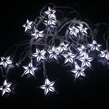 5m m. Naujos Eilutės Šviesos Aukso/Sidabro Žvaigždės ES Plug Valdomi Led Apšvietimas Kalėdinė Girlianda Vestuves Apdailos, Lempos, H-38
