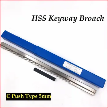 5mm Keyway Broach C1 Push-Tipas Metrinis Dydį, Jų HSS Broach Pjovimo Įrankis CNC Staklės