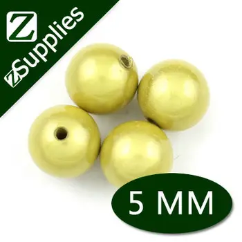 5mm Šviesiai Geltonos, Apvalios Stebuklas Karoliukai,perle magique,Akrilo didmeninė 2013 karšta Tendencija