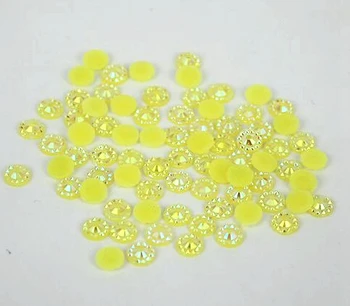 5mm Želė citrinas rašė AB Spalva SS20 crystal Resin cirkonio flatback,Nagų Dailės Strazdų,30,000 vienetų/maišelis