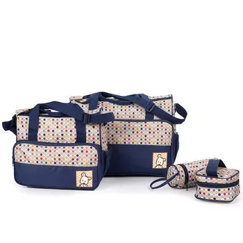 5vnt Aukštos kokybės Mama Maišo Dizaineris Moterų mados vystyklų krepšys Daugiafunkcinis vystyklų krepšys mamytė šuniukų laikymo mama krepšiai