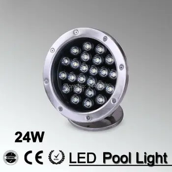 5vnt/daug ac85-265v arba AC 24v 24w 36w RGB spalvų keičiami LED povandeninis šviesos lempos fontanas lempa led baseinas šviesos