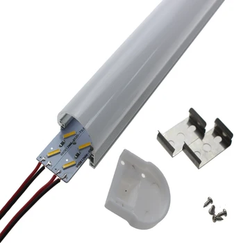 5vnt/daug LED Juostelė Šviesos dviejų eilių 50cm 144leds DC 12V led lempa sunku luces juostos smd 3528 Su Aliuminio Profilio ir pc dangtis