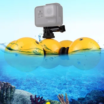 5VNT PULUZ Povandeninį Fotoaparatą Plaukiojantieji Kamuolys Plūdrumo kamuolį Gopro 5 4 Sesija Mini Floaty Turėtojas Gopro5 4 3+SJCAM Xiaoyi 4k