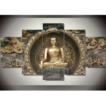 5vnt/set,Naujas meno 5d Diamond Dažymo Buda,Kryželiu religinių Modelis Diamond Siuvinėjimo,Aikštėje deimantų Namų Dekoras drobė