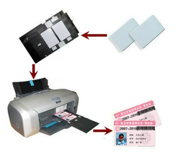 5X PVC ID Kortelės Dėklas Plastikinės kortelės Spausdinimo Plokštelę 