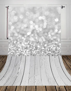 5x10ft(1.5x3m) pilka bokeh studija nuotrauka fone backfrop pagamintas Meno audinio atspausdintas su baltos spalvos grindų naujai D-9732