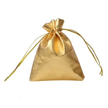 5x7/7x9/9x12/11x16/13x18cm Heavy Duty Gold Silver Drawstring Organza Bags Organizer Satin Christmas Wedding Gift Jewelry Pouch