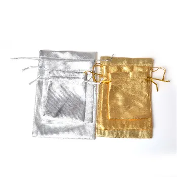 5x7/7x9/9x12/11x16/13x18cm Heavy Duty Gold Silver Drawstring Organza Bags Organizer Satin Christmas Wedding Gift Jewelry Pouch
