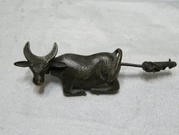 6.8 cm * / Retas Kinijos senas jautis skulptūra gali naudoti spyna ir raktas