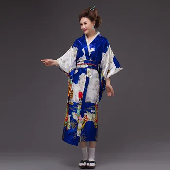 6 Spalvų, Japonų Tradicija Stiliaus Suknelė Moterų Derliaus Kimono Kaftan Kimono Yukata Suknelė Tradicinis Japonų
