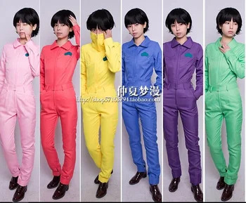 6 spalvų Osomatsu-san Matsuno Ichimatsu Ponas Osomatsu San Karamatsu Matsuno Rompers Matsuno Ichimatsu cosplay kostiumų Jumpsuits