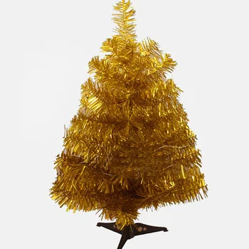 60cm Dirbtinės Kalėdų Eglutės Mažas Medžio, Aukso Spalvos Apdaila Grožio Kalėdų Dekoravimo Reikmenys Supakuoti kartoninėje Dėžutėje