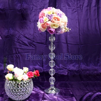 63cm Ūgio Vestuvių Gėlių Stovas Kristalų Stalo Puošmena Šalių Rekvizitai