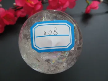 64 mm gamtos retas aišku, kvarco kristalo kamuolys kamuolys feng shui kamuolys Azijos mados stalo apdailos sėkmės balionas nemokamas pristatymas