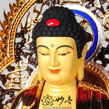 65 CM DIDELIS--OFFICE HOME efektyvių Sveikatos Apsaugos paveikslas Buda# Budizmas Pašvenčia Buda 24K gilding žalvario statula