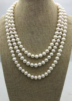 65 cm Ilgio Perlų Papuošalai Baltos Spalvos Gėlavandenių Perlų Vėrinį,AA 10-11MM Originali Perlų Papuošalai,Meilė,Motinos Diena Dovana