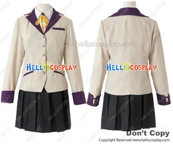 65% medvilnės+35% poliesteris Japonų Anime Apranga Angel Beats Angelas Mokyklos Mergina Vienodas Cosplay Kostiumų H008