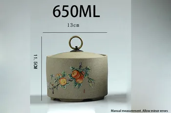 650ml Kinų Keramikos Keramikos Handpainted Lotus Namuose Saugojimo Organizacija Jar | Sandėliavimo Kavos Pupelių Arbatos Saldainiai Džemai Sausainiai