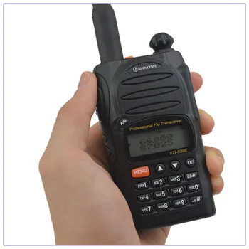 66-88MHz WOUXUN KG-699E Dvigubas Ekranas Dvejopo Laukimo FM Nešiojamų walkie talkie Du būdu Radijo