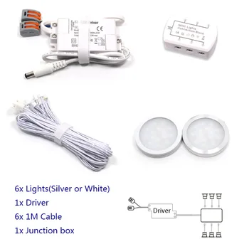 6pcs/daug Naujų LED Mini Prožektorius Nustatyti Inžinerijos Šviesos Apšvietimas 3w led lampes namų virtuvė