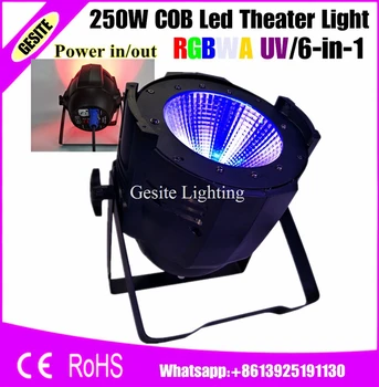 6pcs/daug Profesionalių Scenos Apšvietimas 6in1 RGBWA UV LED Par Galite 200 w DMX Par64 Plauti 200w COB LED