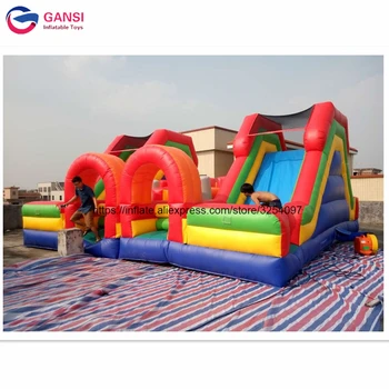7*7m pripučiami bouncy pilis su dvigubo skaidres oro šokinėja pilis vaikams, reklamos pripučiama pilis skaidrių pardavimui