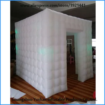 7.8 ft pripučiami balto kubo LED žibintai photo booth vidaus/lauko