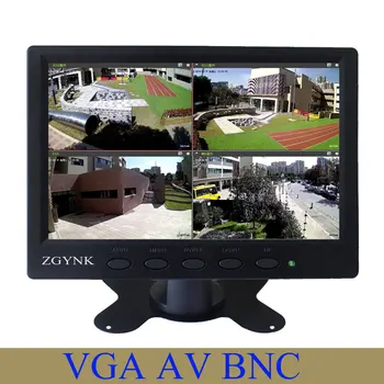 7 colių, 1024 * 600 didelės raiškos LCD VGA, AV-BNC įvestis, skaitmeninė kompiuterio monitoriaus ekranas