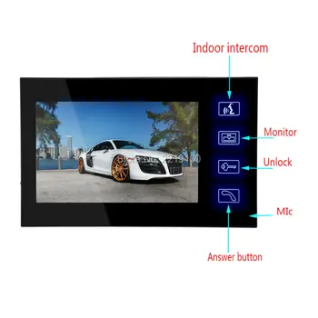 7 colių LCD Spalvotas Vaizdo duris telefono Ryšio Sistemą, HD vaizdo Kamerą Namų Saugumo gražus ir prabangus stilius Vandeniui lygiu IP55