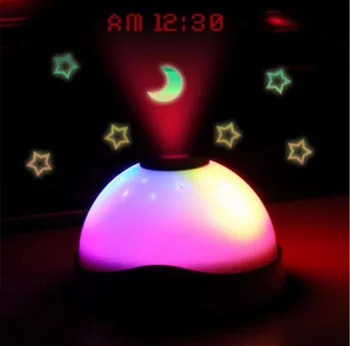 7 Spalvų keitimas Žvaigždėtą Nakties Dangų LED Projektorius, Žadintuvas Projekcija Skaitmeninis Laikrodis LED Nakties šviesos Dovanos vaikams žaislų