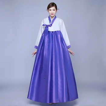 7 spalvų korėjiečių tradicinių drabužių medvilnės hanbok korėjos kostiumai moterims azijos stiliaus suknelės hanbok suknelė etapo veiklos