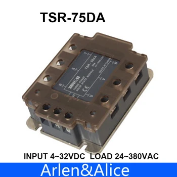 75DA TSR-75DA Trijų fazių SSR įvesties 4-32V DC apkrovos 24-380V AC vienfaziai KINTAMOSIOS srovės (solid state relay