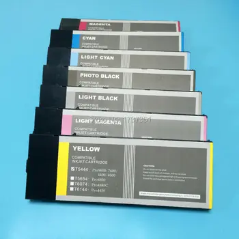 7color 220ml Visiškai užpildyti rašalo kasetė su pigmentinis rašalas 