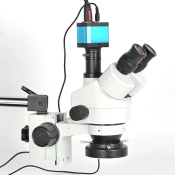 7X-45X Lentelė Ramstis Stovėti Mastelio Didinimo Žiūronų Stereo Mikroskopas Tikrinti PCB + 14MP Mikroskopo vaizdo Kamera + 8
