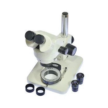 7X-45X Tikrinimo Skrodimo Zoom Galios Stereo Pramonės Binokulinis Mikroskopas, Tvirtas metalo ramstis stovas +56 LED Šviesos Apšvietimas