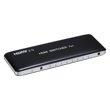 7x1 HDMI Switch HDMI V2.0b Switcher Konverteris 7 in 1 out paramos HDMI 2.0 b 3D 4K/60Hz HD DVD Grotuvai, Set Top Boxes